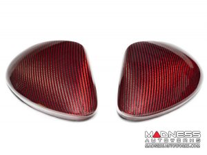 Maserati Grecale Mirror Covers - Carbon Fiber - Caps - Feroce Carbon - Red Carbon